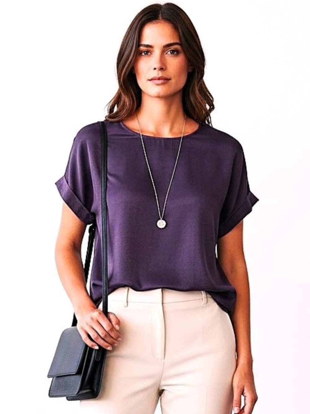 Worthington | Women's Top | Worthington Purple Silky Sheen Blouse | Size 12